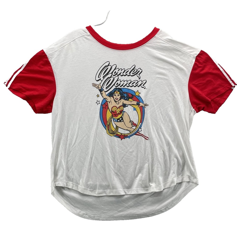 WWF Wonder Woman T-shirt Women's Youth XL 15-17 Academia Comics Graphic Anime